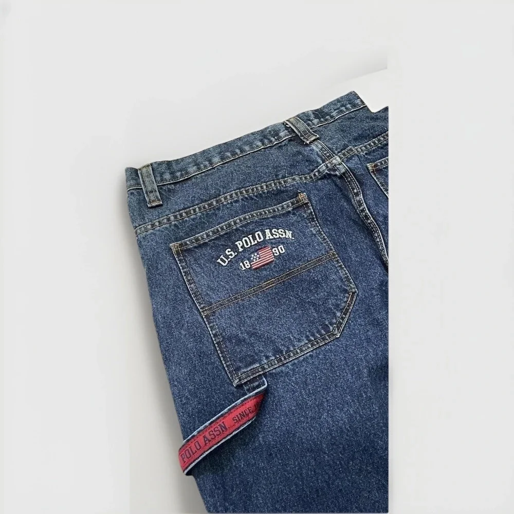 Vintage Polo Jeans Co Denim Carpenter Jeans Sz 40x31.25 (Tagged 40x32 ) FLAG Y2K